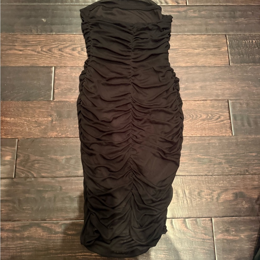 Y2K 2000s black Strapless Dress - Picture 3 of 4